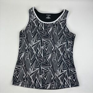 Activewear Jennifer Lauren Tank Top Womens Medium Gray Geometric